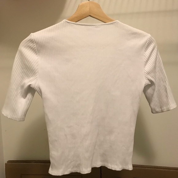 Club Monaco White Crop Top - Picture 3 of 4